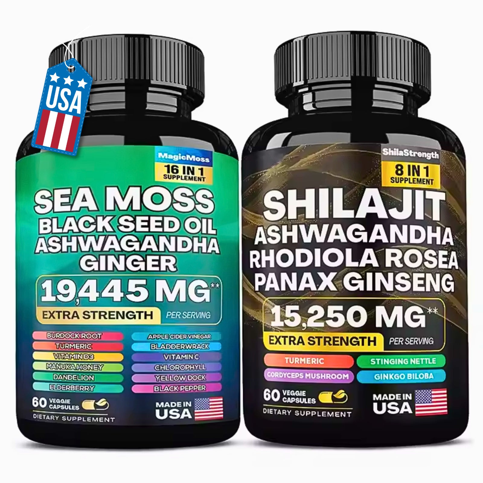 Dynamic Vitality Bundle - Sea Moss Multivitamin & Shilajit Power Combo Main image