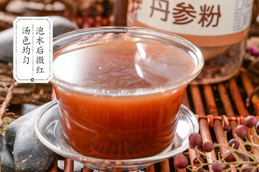HelloYoung Natural Wild Danshen Dan Shen Root Powder Salvia Miltiorrhiza Red Sage Herb Main image
