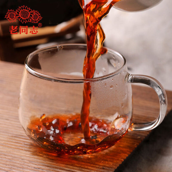 HelloYoung Special Batch 221 Ripe Puer Yunnan Old Comrade Haiwan Shu Puer Tea 400g