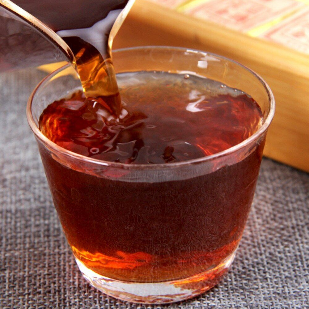 HelloYoung Gold Brick Ripe Pu er Tea Yunnan Date Fragrant Small Square Shu Puerh 100g