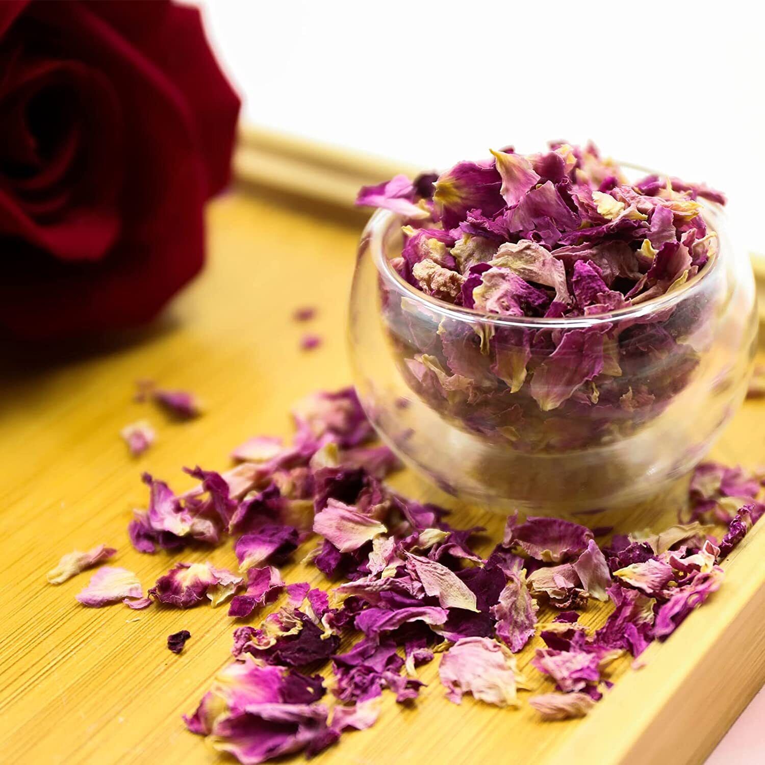 HelloYoung TEARELAE Dried Rose Petals 1.3oz/37g Pure Natural Edible Rose Flowers