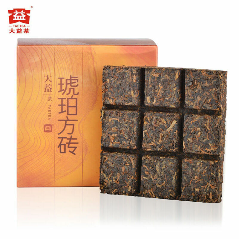 HelloYoung Cubes Amber * Yunnan Menghai Dayi Ripe Puer Pu'er Puerh Tea Brick 60g*4 Box Secondary image