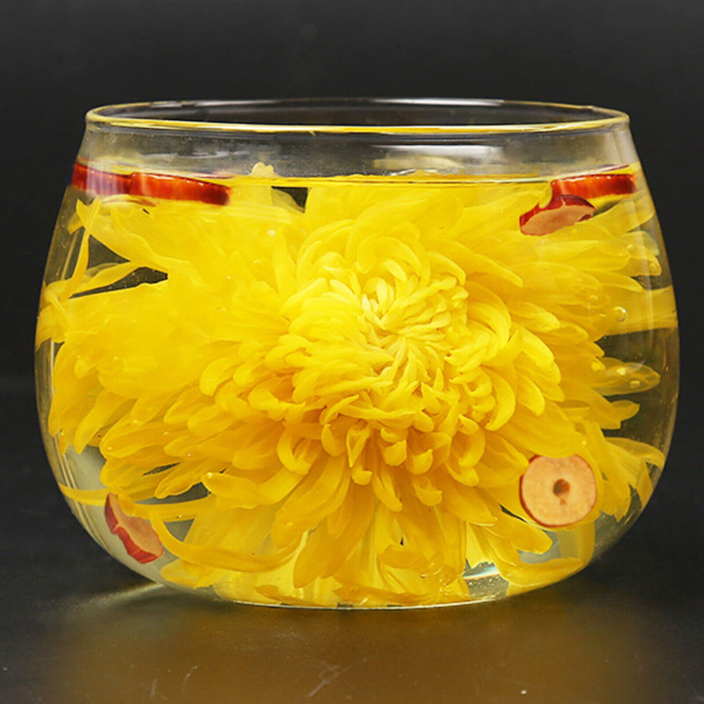 HelloYoung Organic Golden Chrysanthemum Tea Jin Si Huang Ju 100 Flowers Healthy Herbal Tea