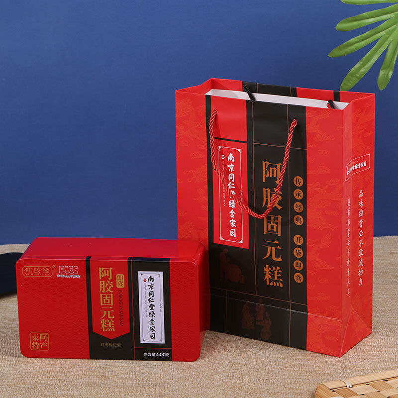 500g Colla Corii Asini 同仁堂即食东阿红枣枸杞阿胶块固元膏500g/盒 滋补胶养 胶质饱满 胶养你的美 美味醇香 HOT Main image