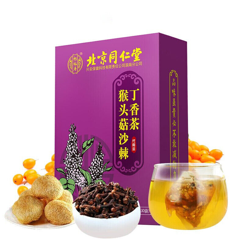 同仁堂怡福寿猴头菇丁香沙棘茶150g（5g*30）Monkey head mushroom and clove sea buckthorn tea Main image