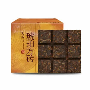Amber Square Tea 240g * MengHai Tea Dayi TAETEA Puer Shu Pu Erh Ripe Pu'er Main image