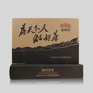 Haiwan Old Comrade Made Good Tea for Everyone Raw Pu-erh Brick Puer 250g Main image