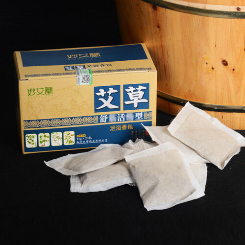 Miao Ai Tang Ai Cao Zu Yu Xiang Bao妙艾堂艾草足浴香包泡脚必备艾草包20袋/盒 Main image