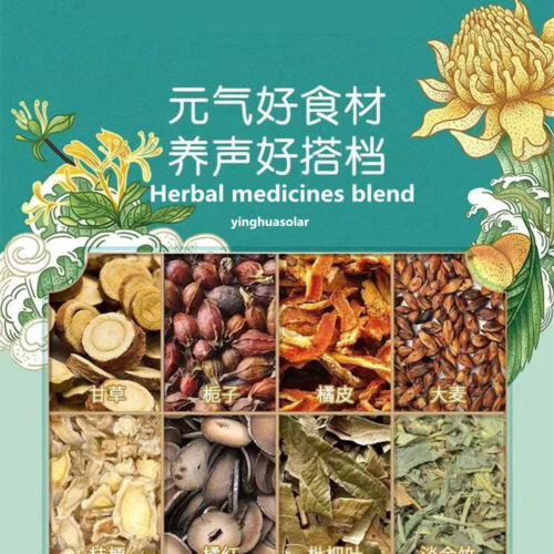 HelloYoung Nourishing Throat Health Herbal Tea 北京同仁堂胖大海雪梨枇杷茶栀子金银花菊花罗汉果大麦薄荷桔梗清润养生咽喉茶5g*24袋/盒