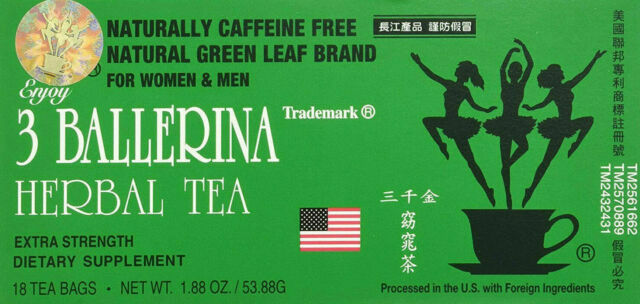 3 Ballerina Extra Strength Dieters Tea for Weight Loss 18 Bags Herbal Detox Tea