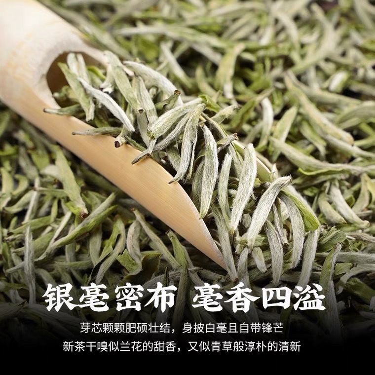 HelloYoung White Hairs Silver Needle Fuding White Tea Spring Tea Ming Qian First Pick 50g