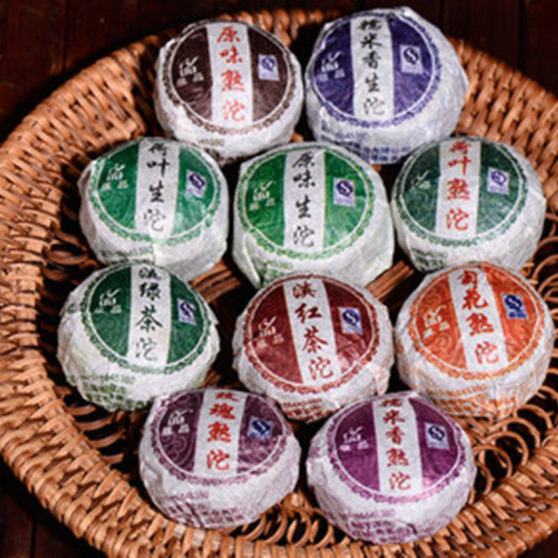 Top Grade 10 Pcs Puerh Tea Chinese Raw and Cooked Pu-erh Tuocha Slimming Mini tea Main image