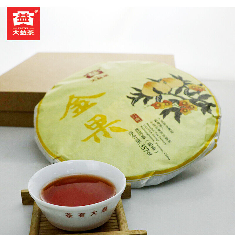 HelloYoung Golden Fruit * 2016 Menghai Tea Factory TAETEA Puerh Shu Dayi Ripe Puer Tea 357g